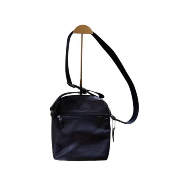 Coach Black Leather Houston Flight Bag*UNISEX - Picture 1 of 1